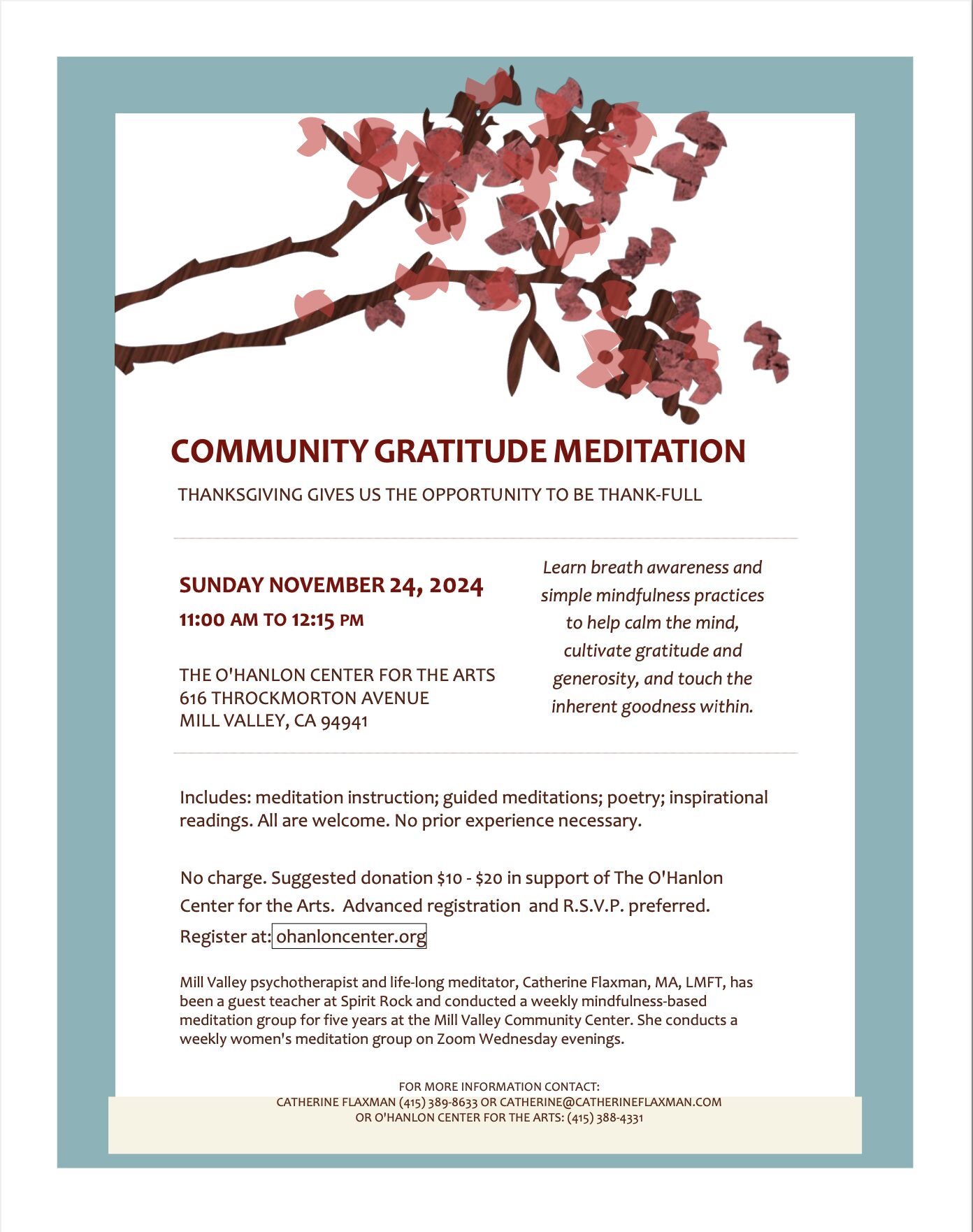 Community Gratitude Meditation with Catherine Flaxman